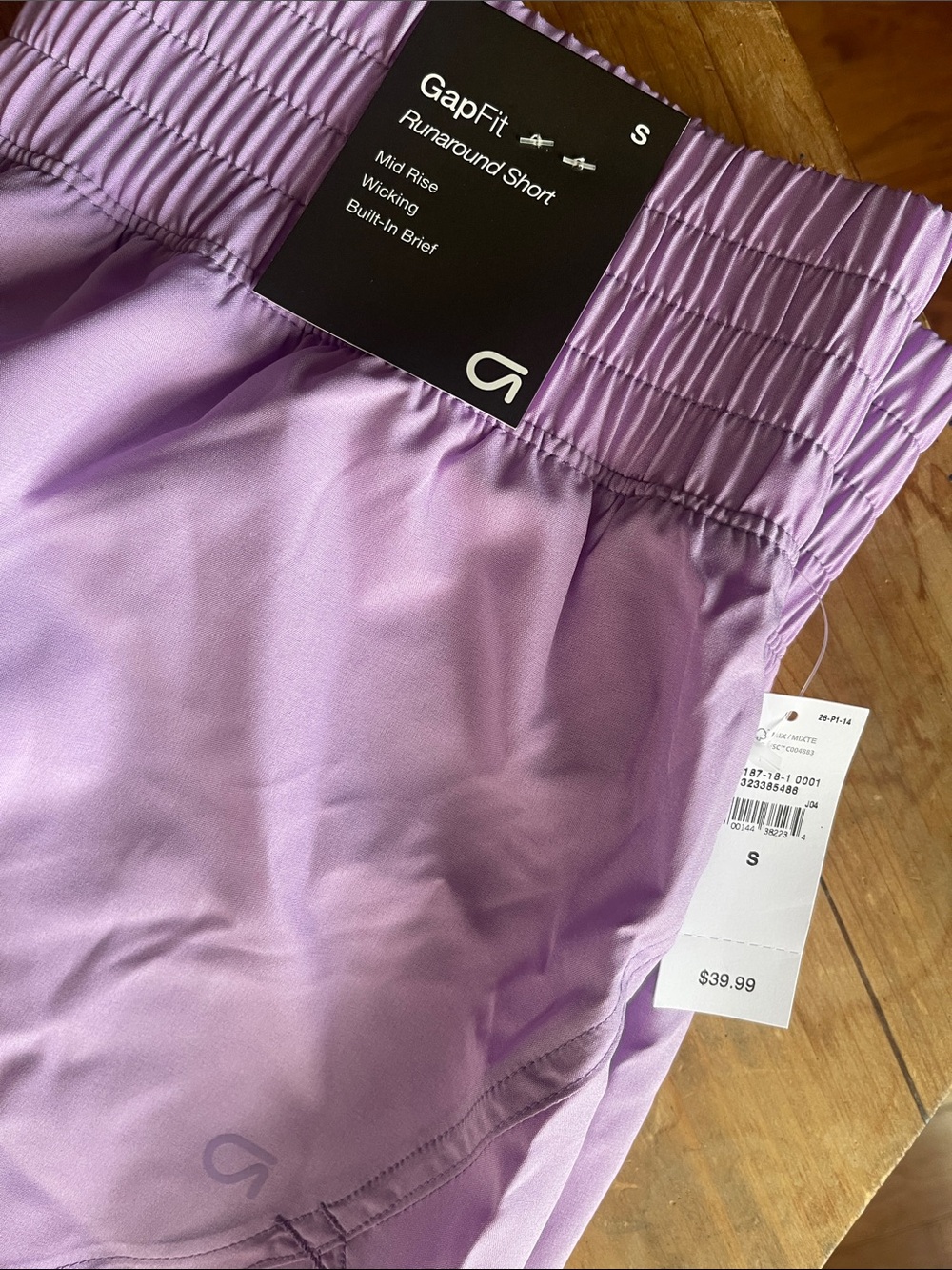 Lilac High-Waisted Athletic Shorts - Picture 4 of 4